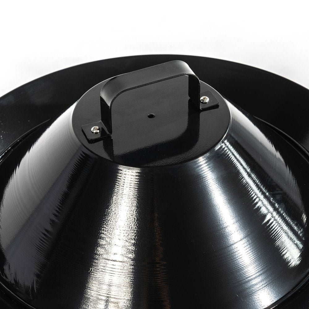 50,000 BTU 19" Black Steel Propane Portable Tabletop Round Outdoor Fire Pit