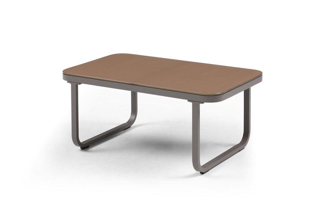 4-Piece Gray and Taupe Metal Upholstered Cushions Outdoor Patio Conversation Set with Table