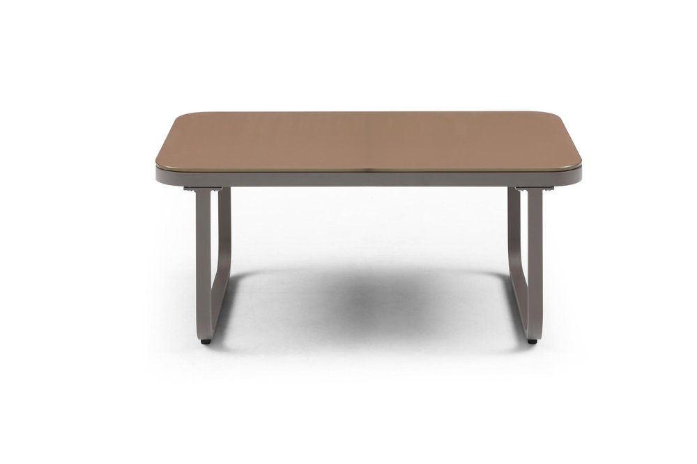 4-Piece Gray and Taupe Metal Upholstered Cushions Outdoor Patio Conversation Set with Table