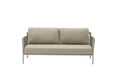 4-Piece Light Gray and Taupe Metal Upholstered Cushions Outdoor Patio Conversation Set with Table
