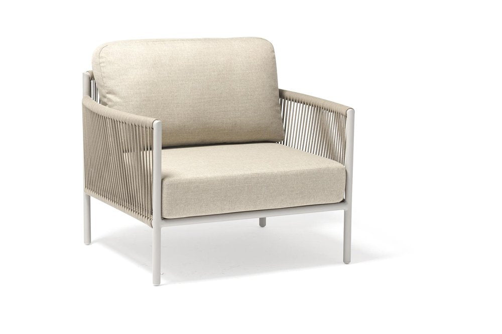 4-Piece Light Gray and Taupe Metal Upholstered Cushions Outdoor Patio Conversation Set with Table