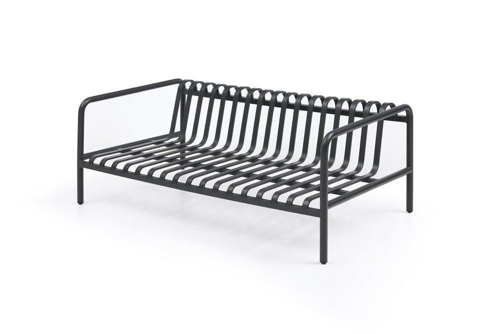 4-Piece Dark Gray and Blue Metal Upholstered Cushions Outdoor Patio Conversation Set with Table