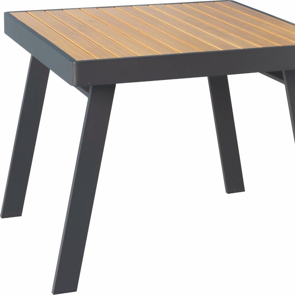 Outdoor Patio 5-Piece Brown Square Metal Dining Set with 4 Chairs