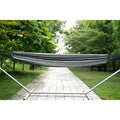 Gray Striped Single Spreader Bar Hammock - Outdoor Patio Hammock