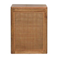 14" Brown Solid Wood Outdoor Deck Storage Bench