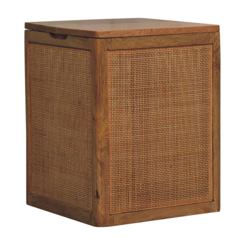 14" Brown Solid Wood Outdoor Deck Storage Bench