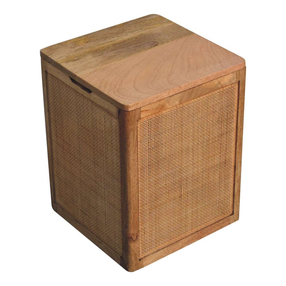 14" Brown Solid Wood Outdoor Deck Storage Bench