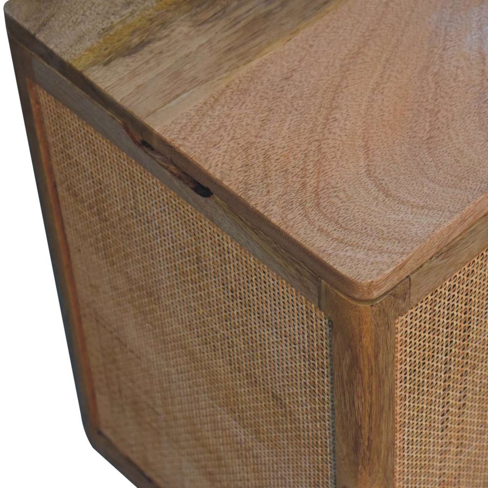 14" Brown Solid Wood Outdoor Deck Storage Bench