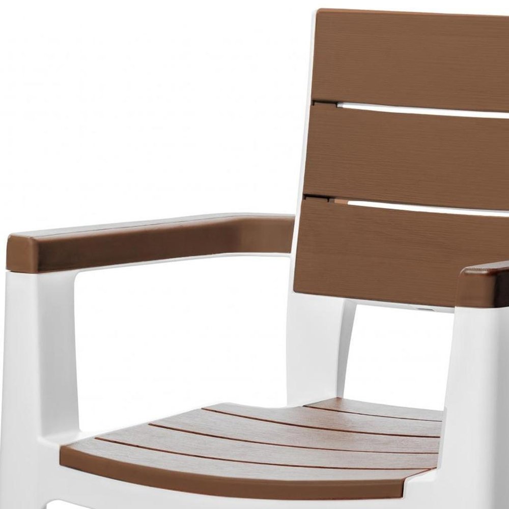 9-Piece Brown Plastic Outdoor Patio Conversation Set with Table