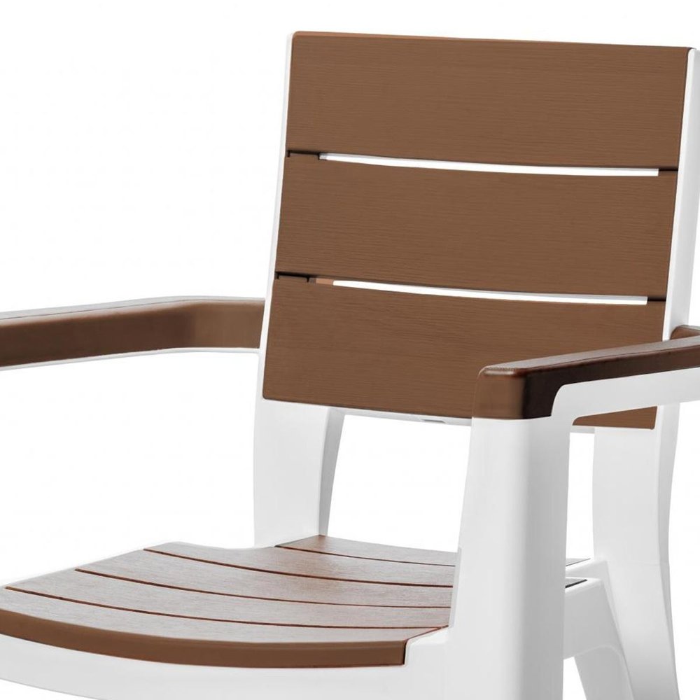 9-Piece Brown Plastic Outdoor Patio Conversation Set with Table