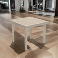 30" Taupe Heavy-Duty Plastic Square Outdoor Patio Dining Table with Umbrella Hole