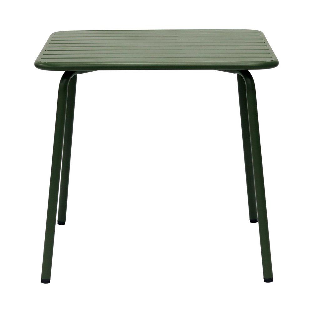 32" Dark Green Steel Square Outdoor Patio Dining Table