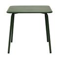 32" Dark Green Steel Square Outdoor Patio Dining Table