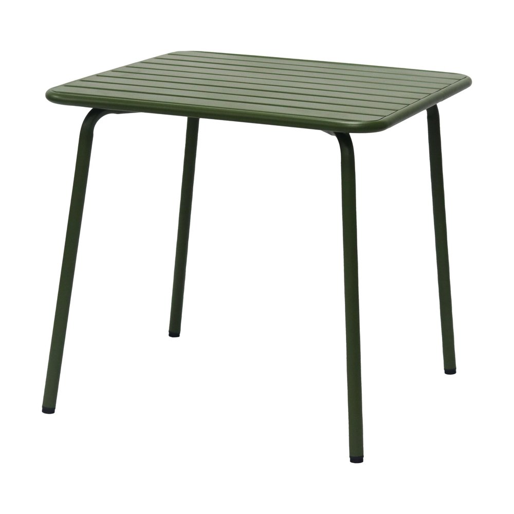 32" Dark Green Steel Square Outdoor Patio Dining Table
