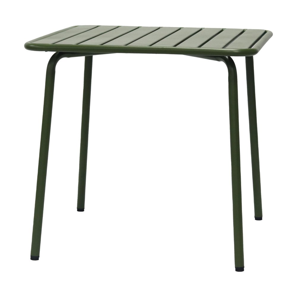 32" Dark Green Steel Square Outdoor Patio Dining Table