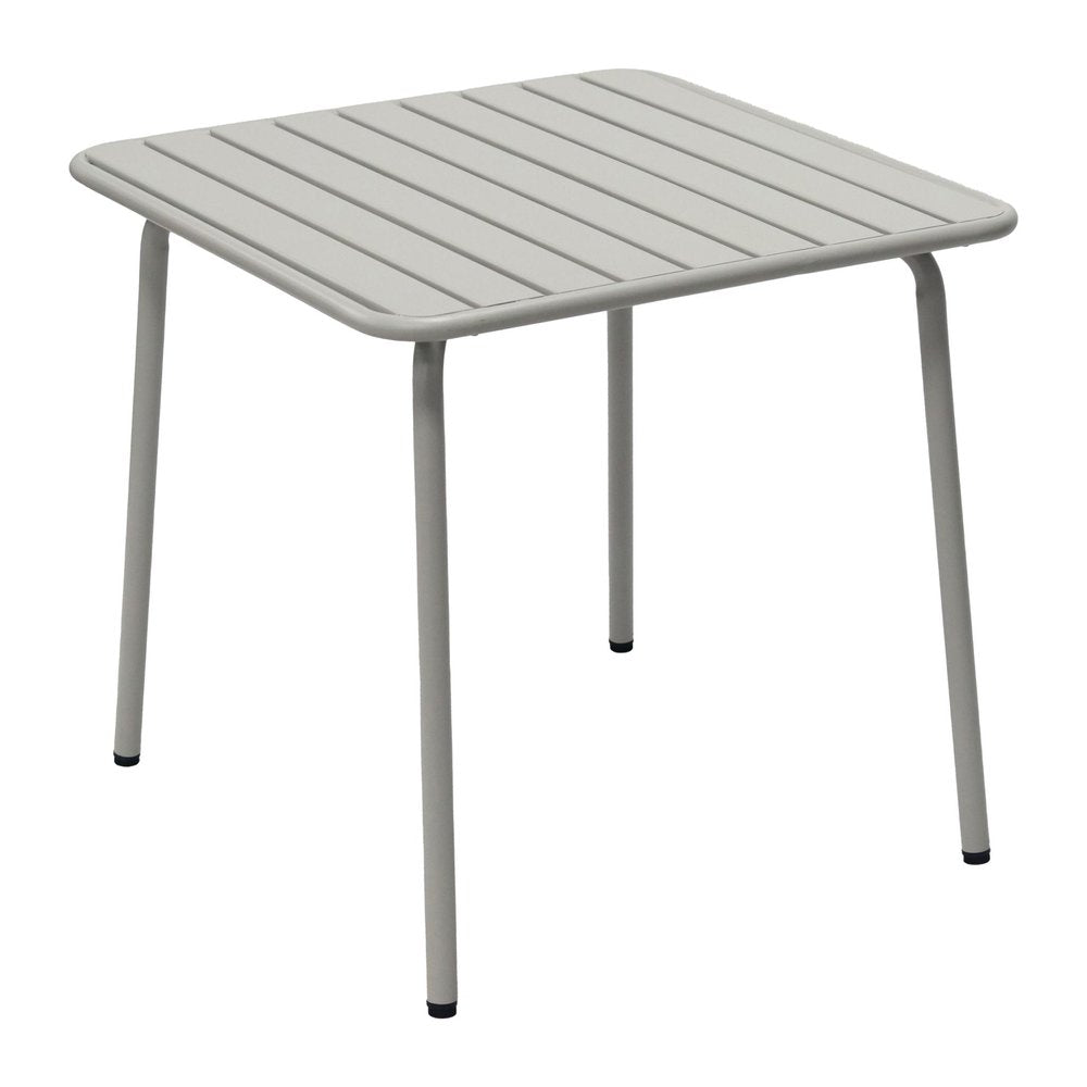 32" Gray Steel Square Outdoor Patio Dining Table