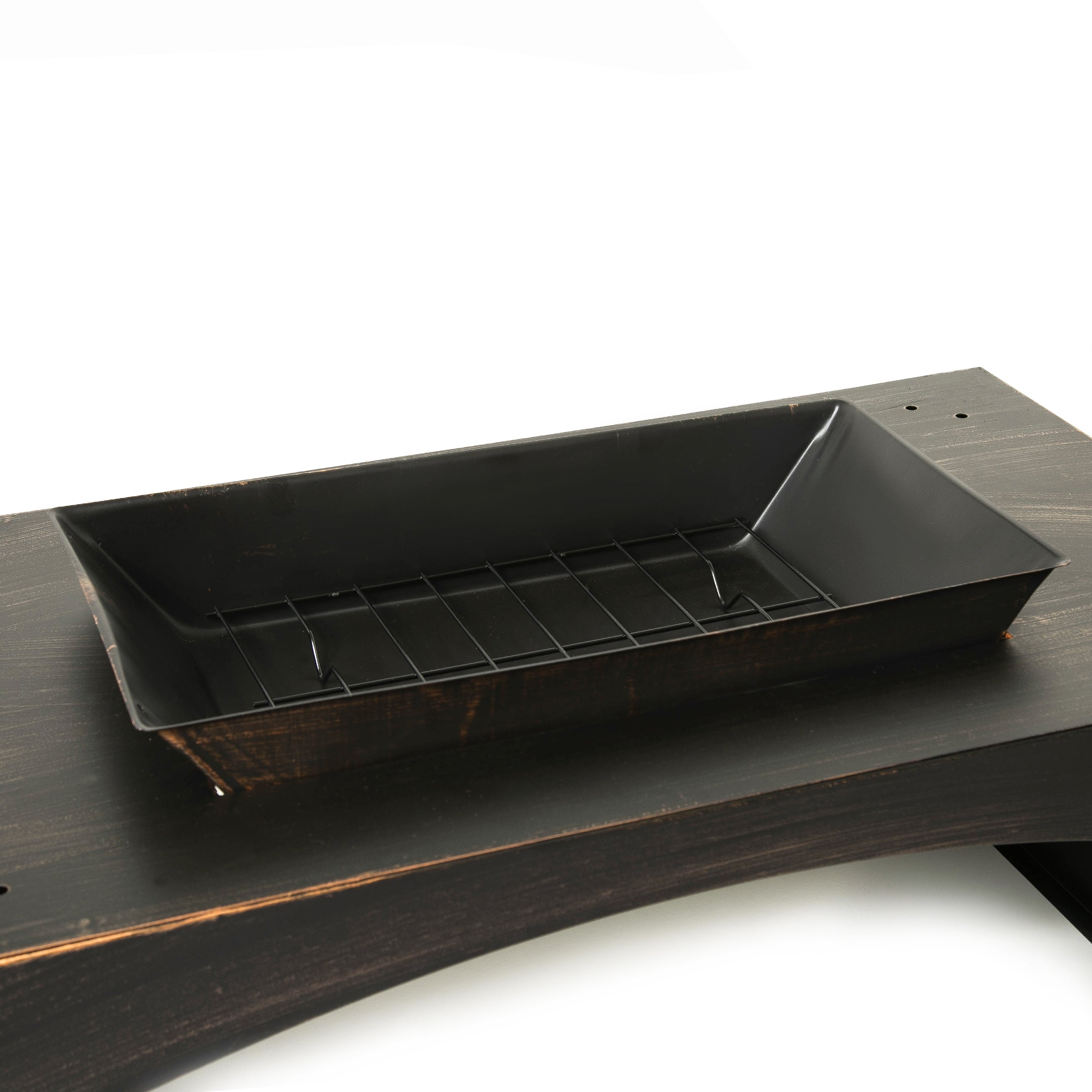 37-Inch Rectangular Metal Outdoor Wood Burning Fireplace - Outdoor Fireplace with Built-in Log Storage and Poker-Brushed Bron