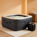 4-Person Inflatable Hot Tub with Wireless - Portable Outdoor Spa