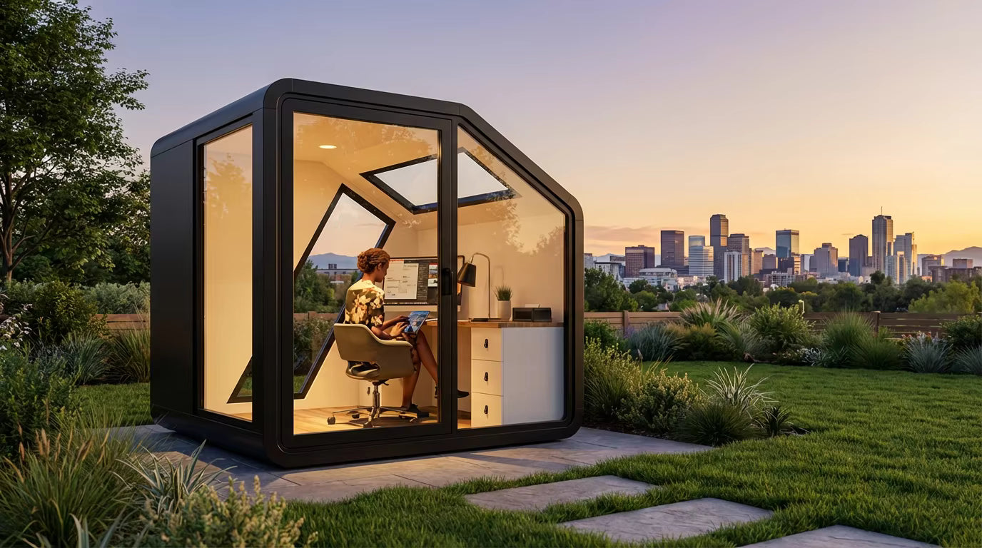 Modern backyard office pod