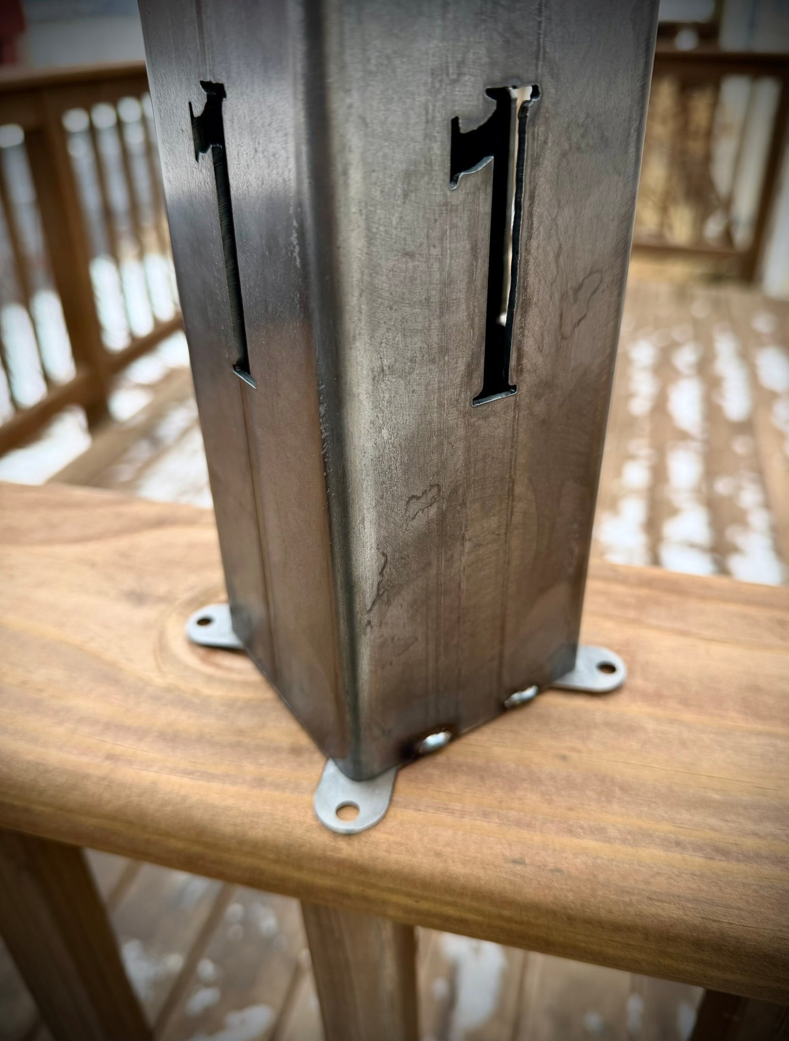 Home Address Solar Pillar Light - Steel
