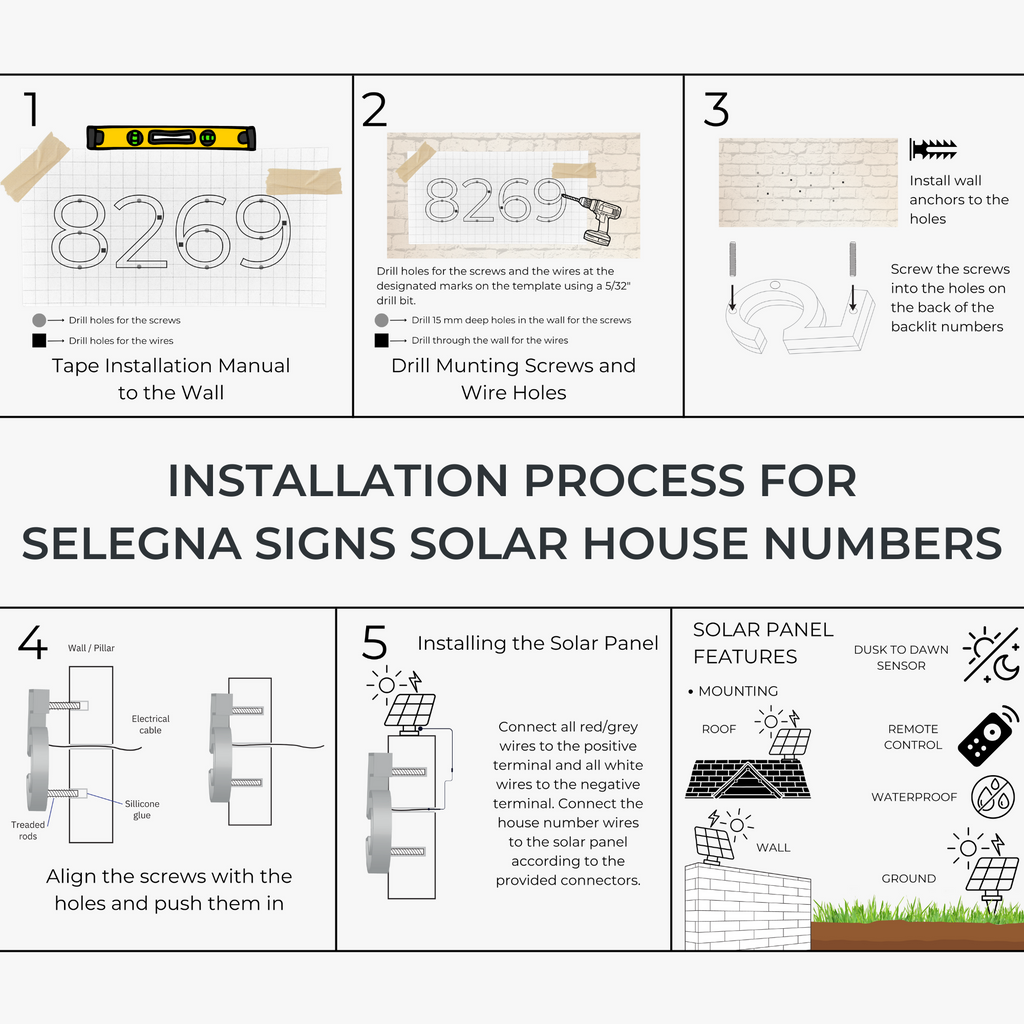 Backlit LED House Numbers – Custom Illuminated Address Numbers for Outdoor Use