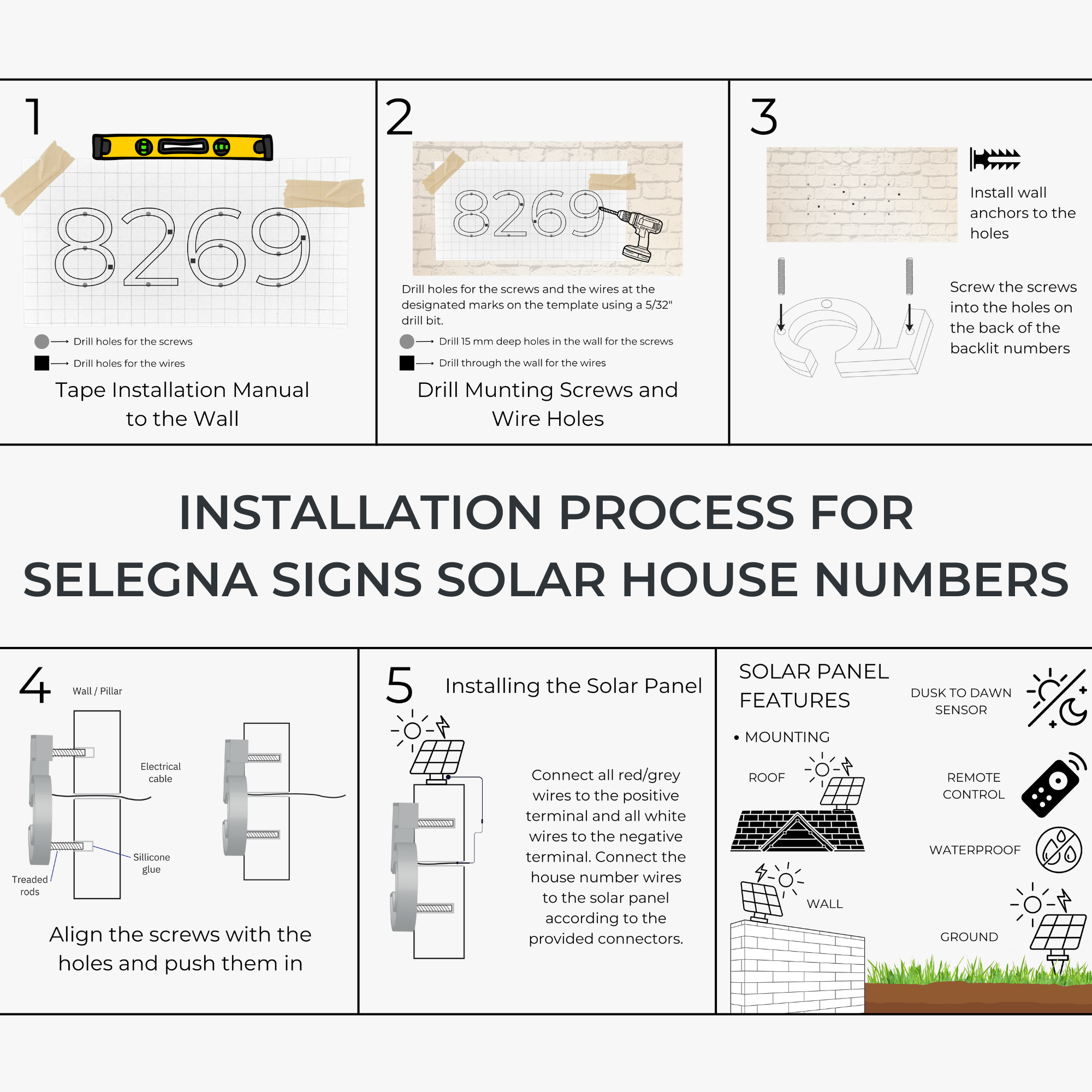 Backlit LED House Numbers – Custom Illuminated Address Numbers for Outdoor Use
