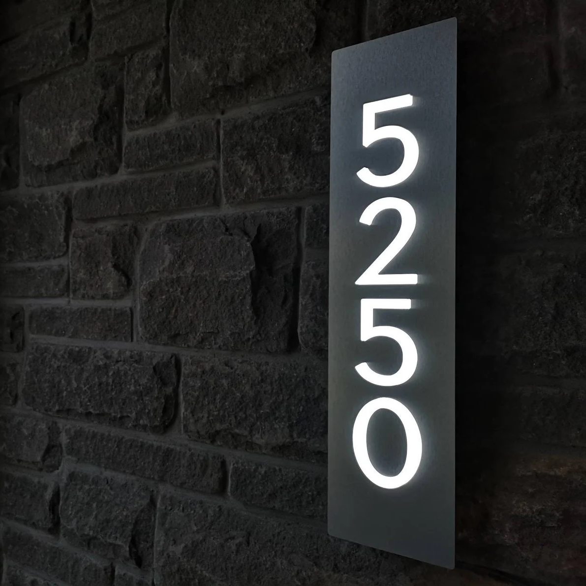 3D Acrylic Backlit House Numbers – Modern LED Address Numbers for Exterior