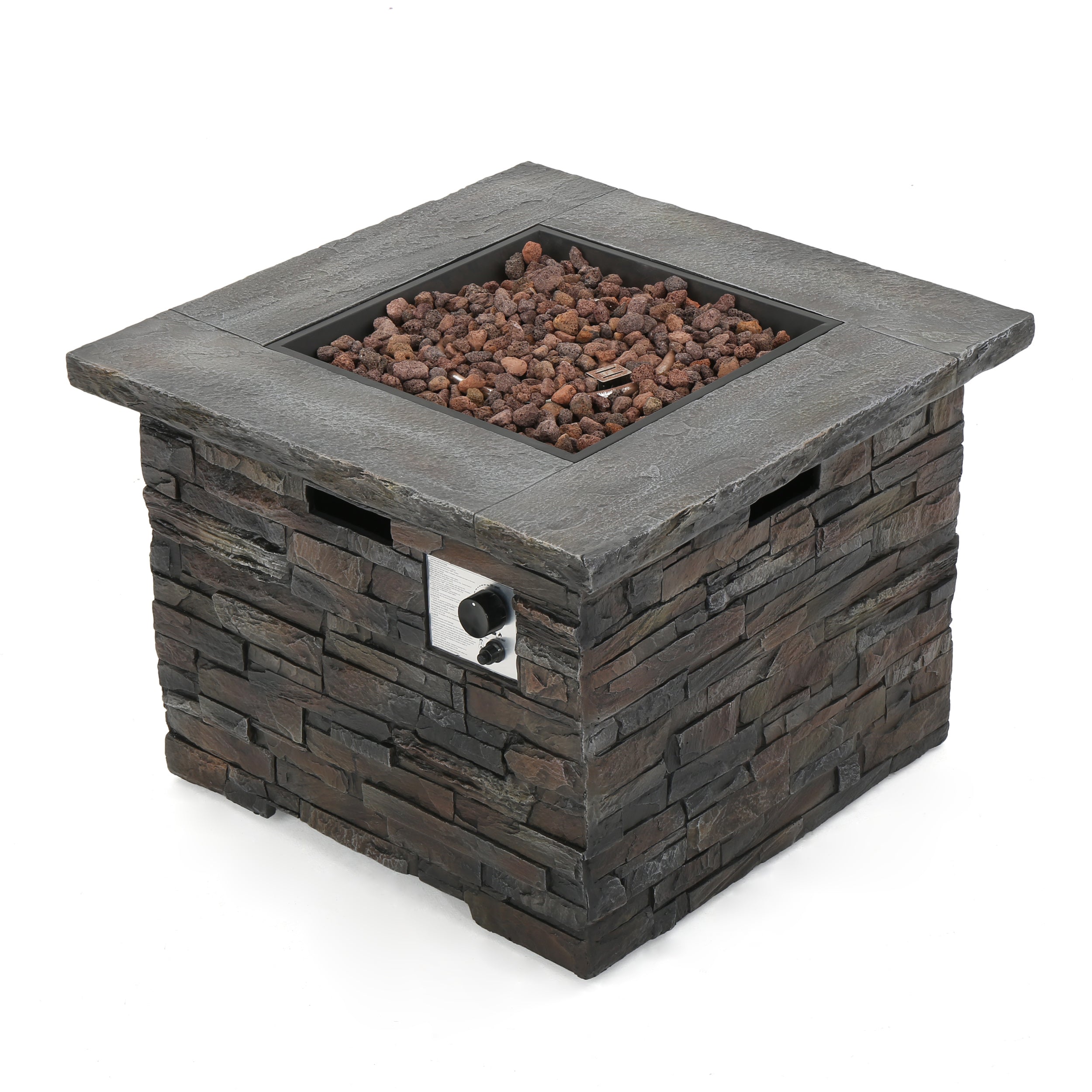 35" SQUARE MGO Outdoor Fire Pit - 40,000 BTU
