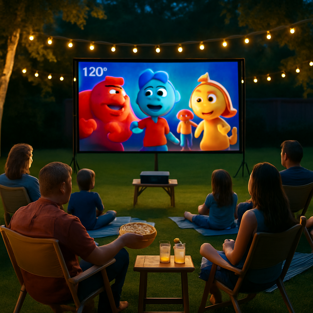 100inch Projector Screen with Stand 16:9 4K HD Rear Front Wrinkle-Free Portable And Foldable Movie Screen with Carry Bag For Indoor Outdoor Home Theat