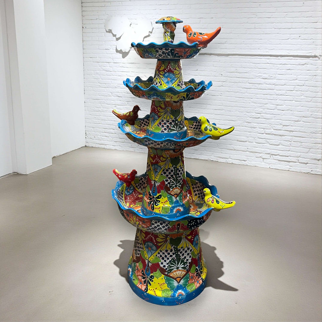 Grand Talavera Garden Fountain | Handmade Mexican Art