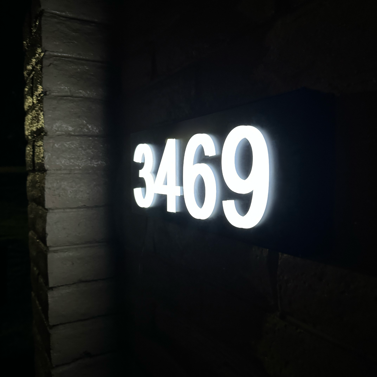 3D Acrylic Backlit House Numbers – Modern LED Address Numbers for Exterior