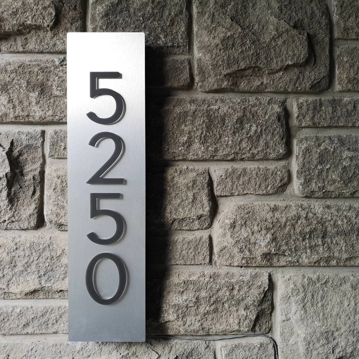 3D Acrylic Backlit House Numbers – Modern LED Address Numbers for Exterior